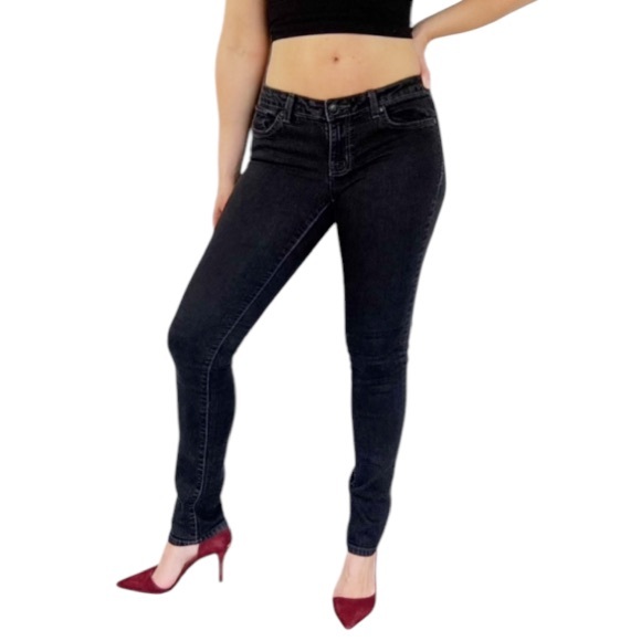 Jessica Simpson Forever Skinny black low rise cotton stretch jeans size 28 - Picture 1 of 11